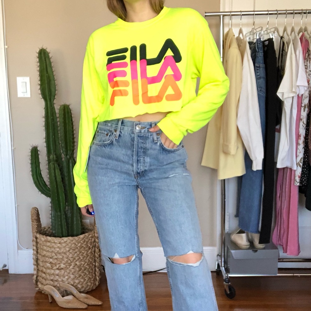 FILA long sleeve crop top